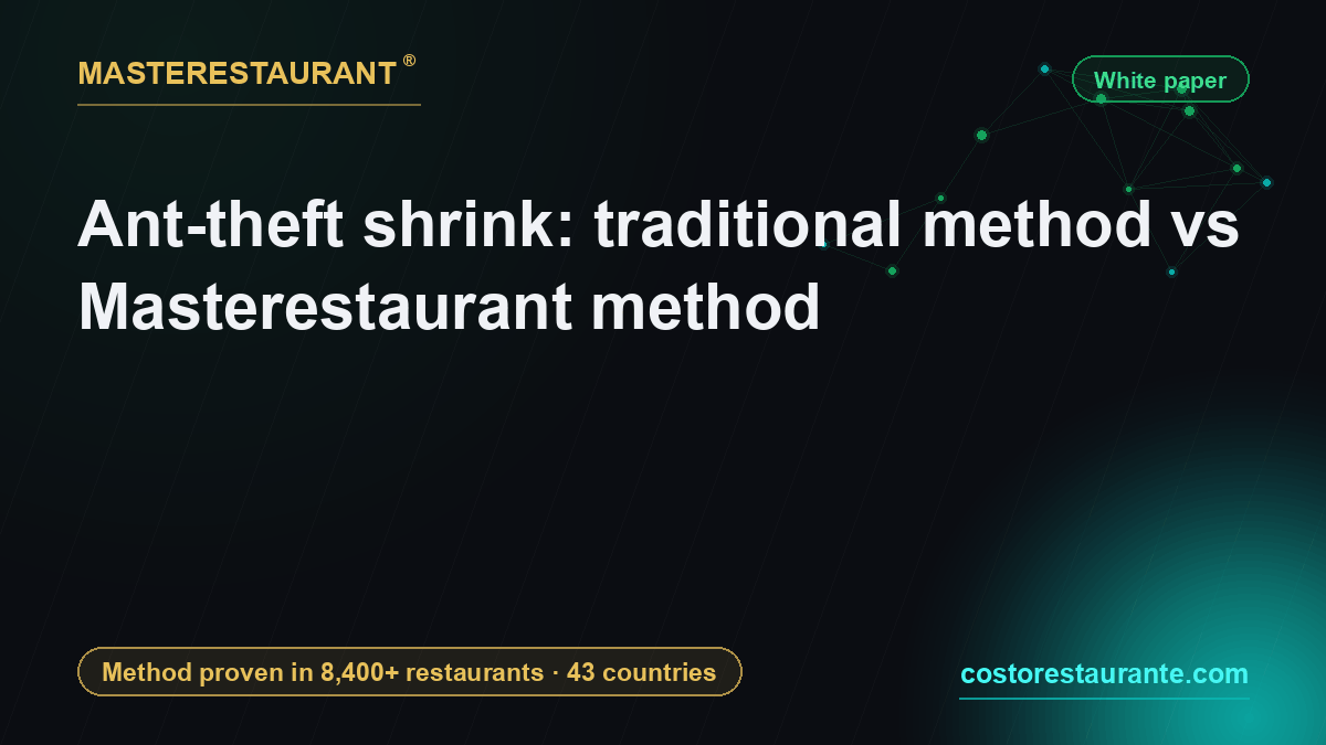 Ant-theft shrink: traditional method vs Masterestaurant method — Masterestaurant