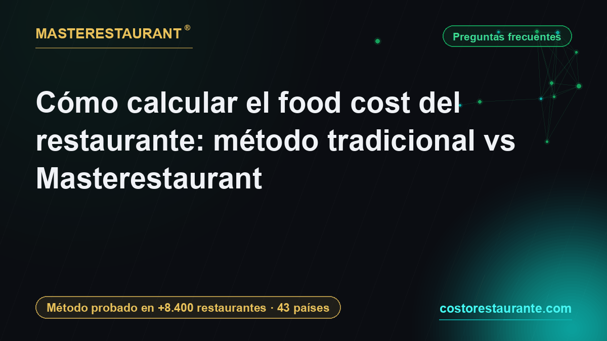 Cómo calcular el food cost del restaurante: método tradicional vs Masterestaurant — Masterestaurant