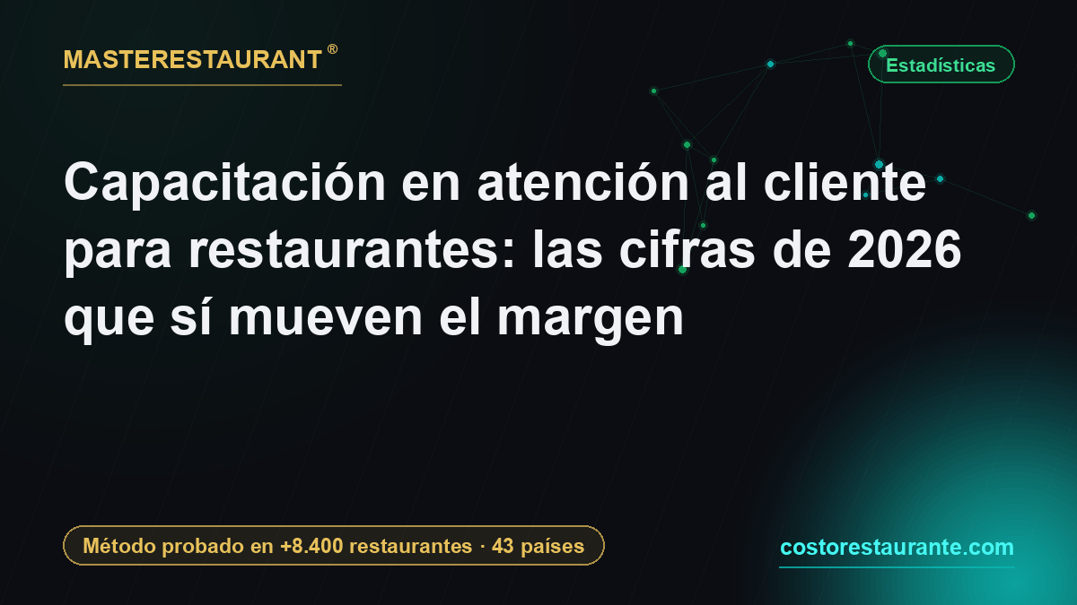 Capacitación en atención al cliente para restaurantes: las cifras de 2026 que sí mueven el margen — Masterestaurant