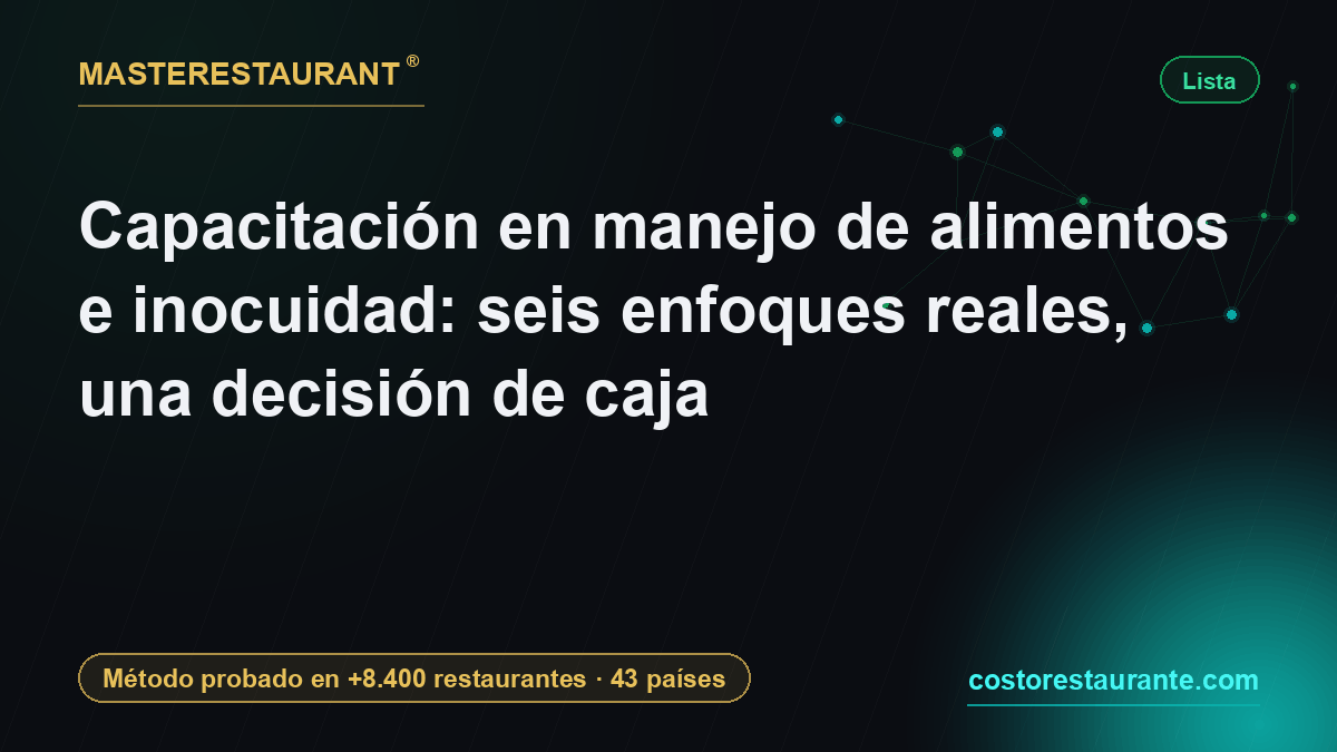 Capacitación en manejo de alimentos e inocuidad: seis enfoques reales, una decisión de caja — Masterestaurant
