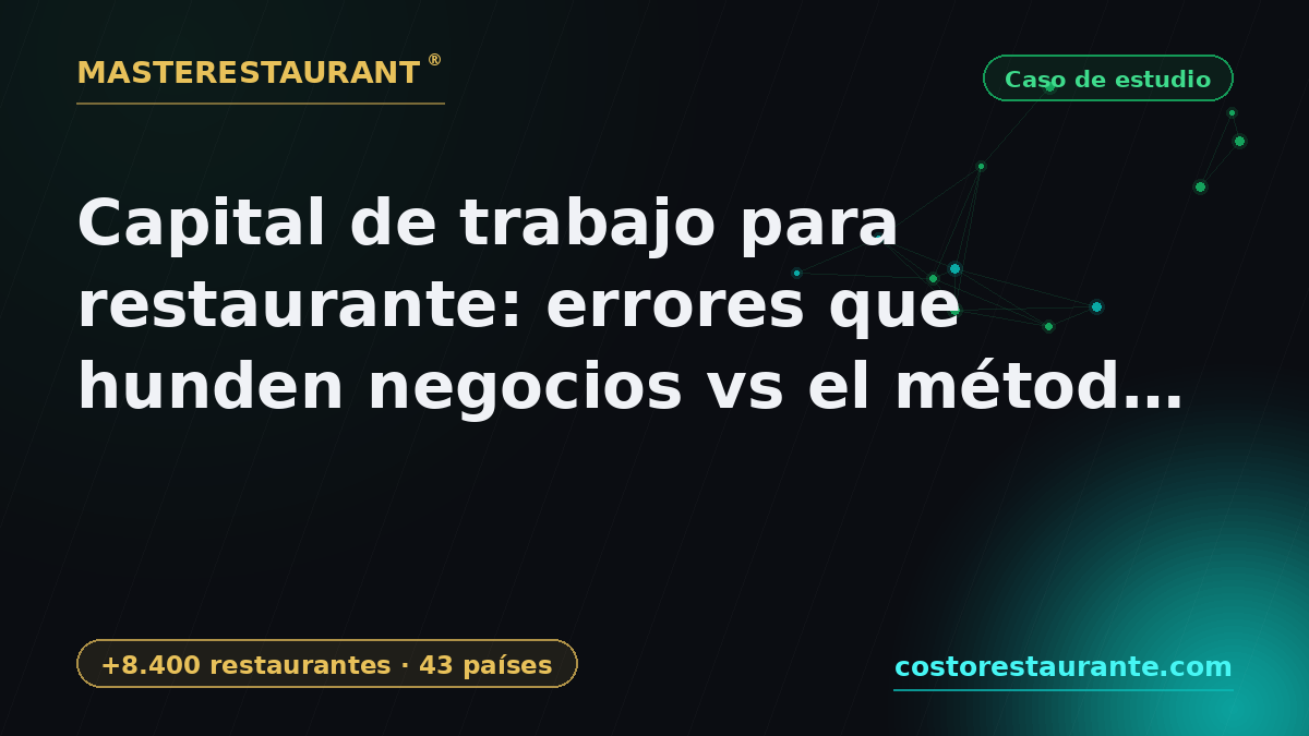 Restaurant working capital: mistakes that sink businesses vs the right method (Masterestaurant) — Masterestaurant