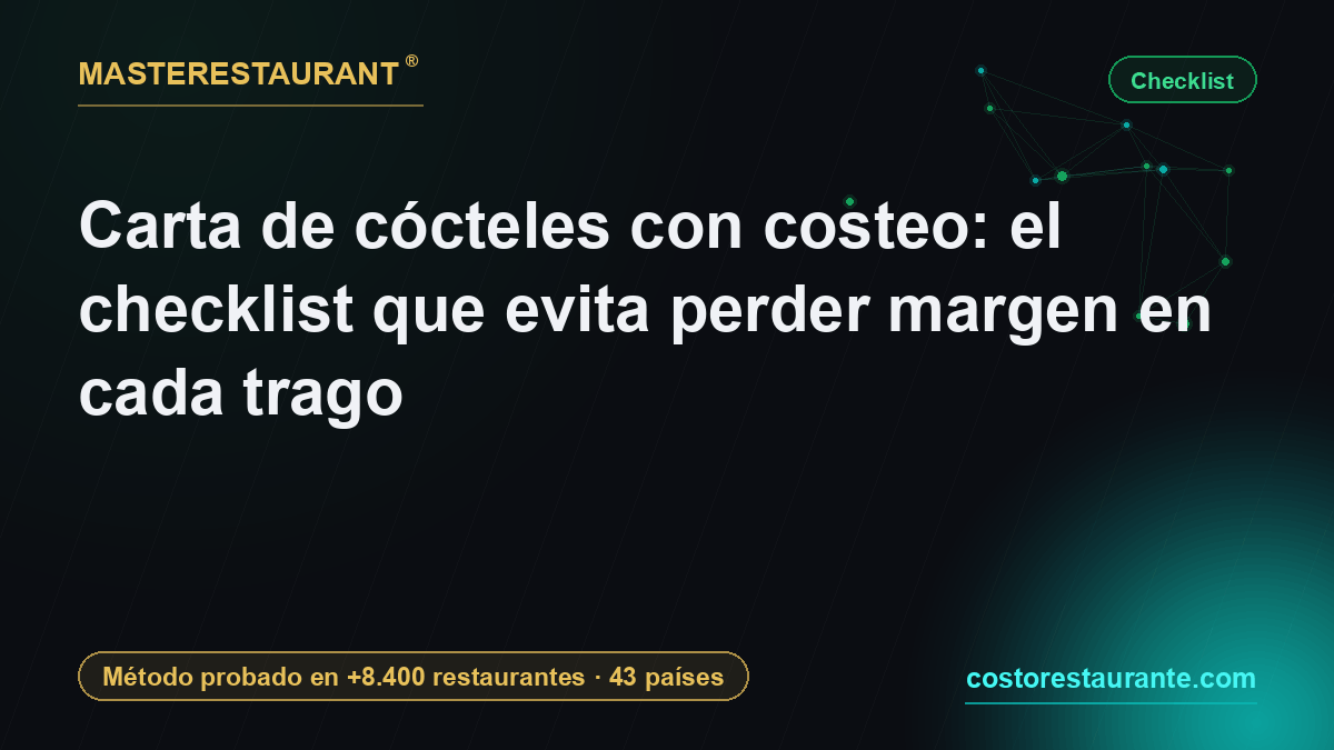 Cocktail Menu Templates: the checklist that stops margin leaking from every drink — Masterestaurant