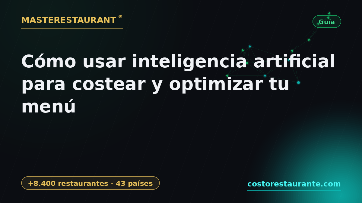 How to use AI to cost and optimize your menu — Masterestaurant