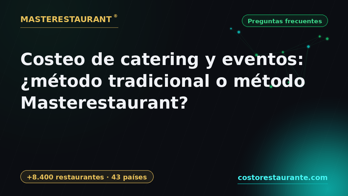 Catering & Events Costing: Traditional Method vs Masterestaurant Method — Masterestaurant