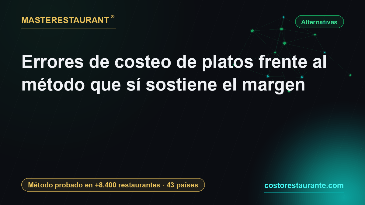 Errores de costeo de platos frente al método que sí sostiene el margen — Masterestaurant