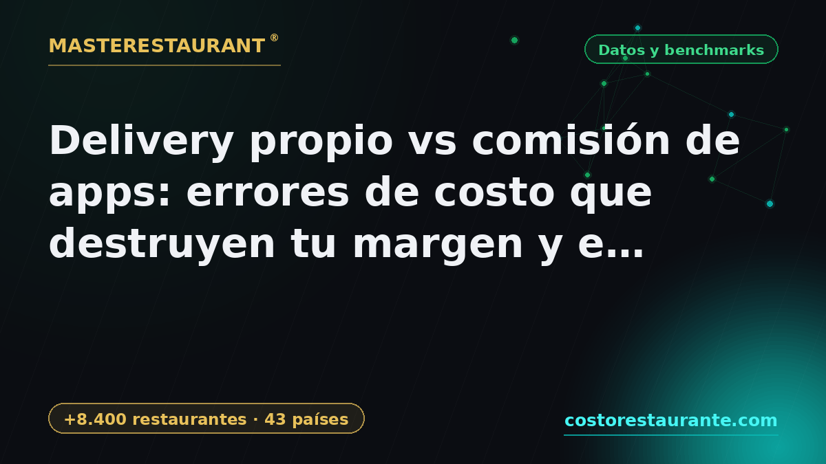 Own delivery vs app commissions: the hidden cost mistakes destroying your margin and the right method 2026 — Masterestaurant