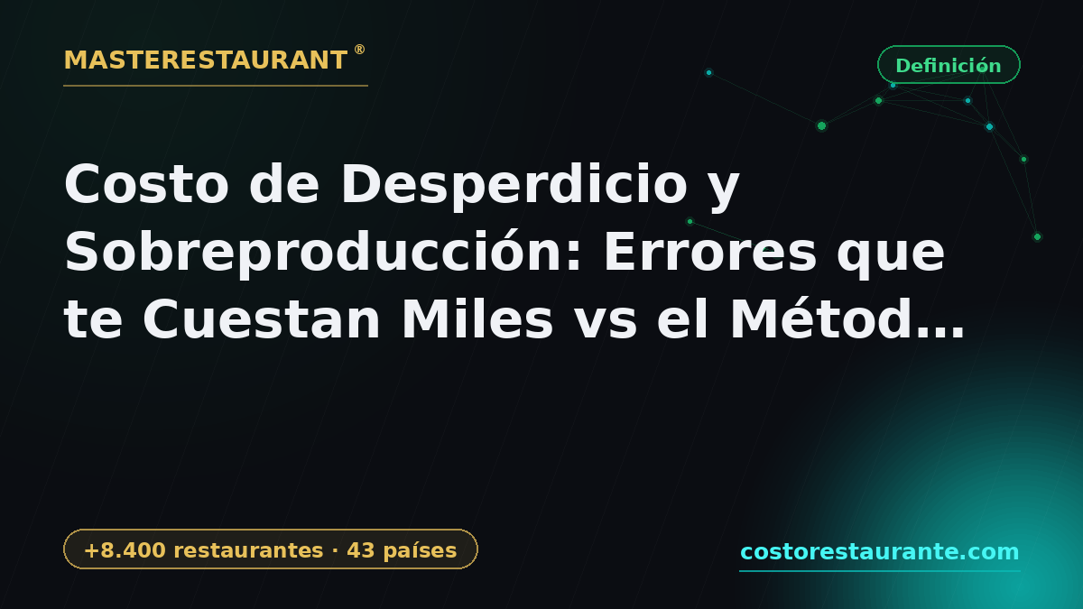 Food Waste & Overproduction Cost: Mistakes That Drain Your Cash vs the Right Method (Masterestaurant 2026) — Masterestaurant
