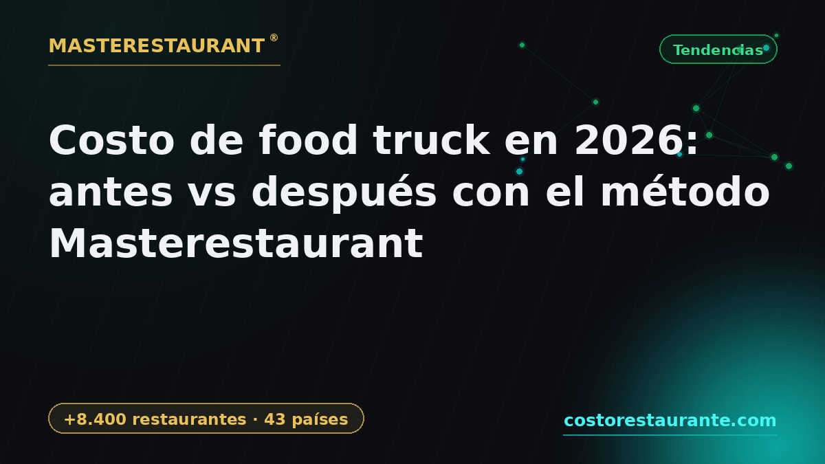 Food truck cost in 2026: before vs after with the Masterestaurant method — Masterestaurant