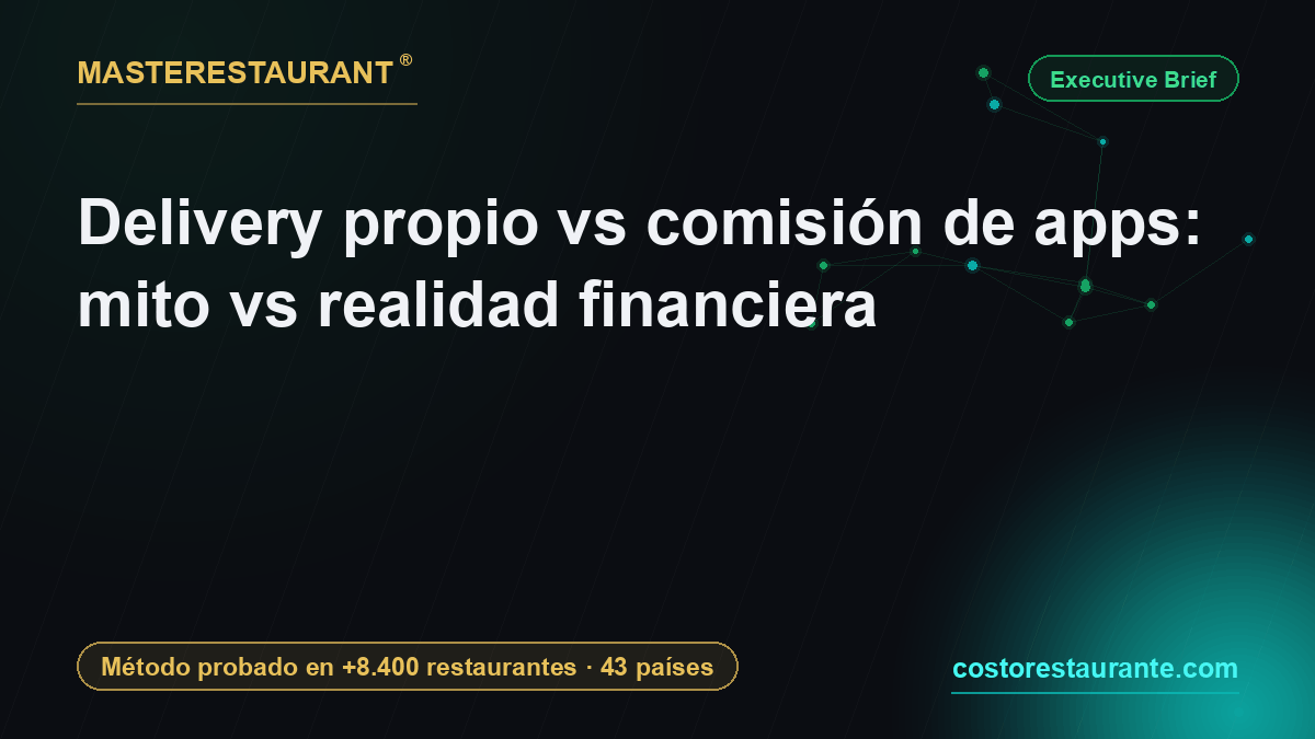 Own delivery vs app commissions: myth vs financial reality — Masterestaurant