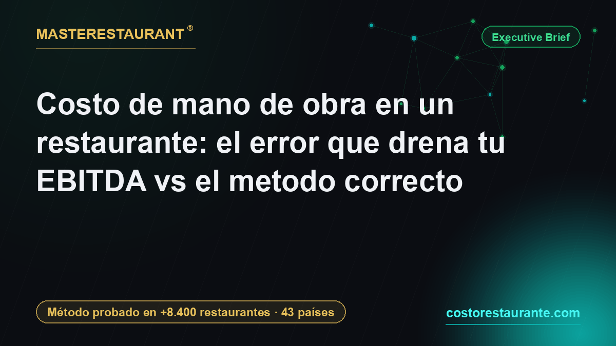 Costo de mano de obra en un restaurante: el error que drena tu EBITDA vs el metodo correcto — Masterestaurant