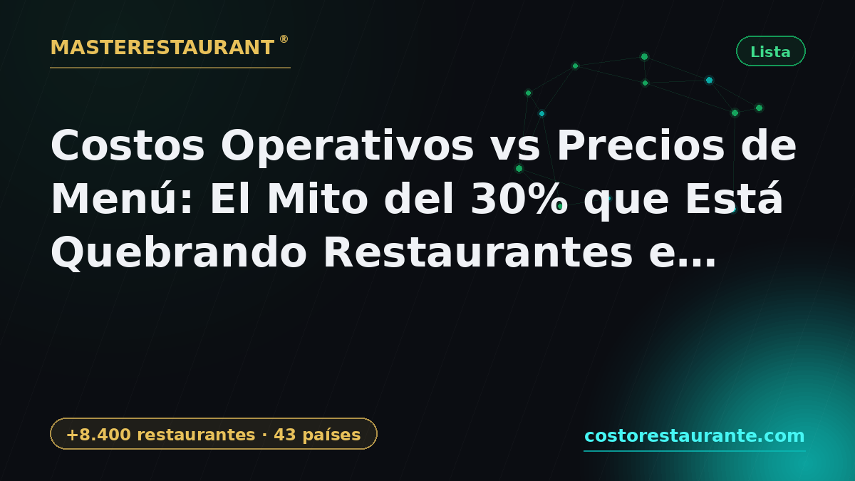 Operating Costs vs Menu Prices: The 30% Myth That's Bankrupting Restaurants in 2026 — Masterestaurant