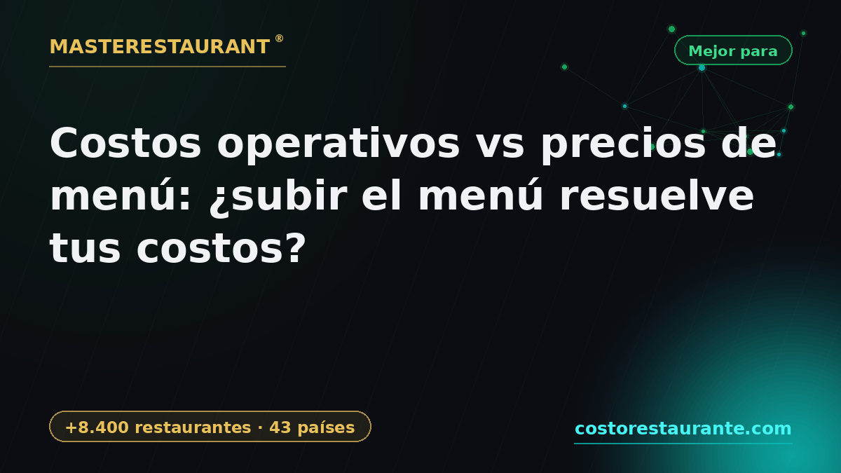 Operating costs vs menu prices: does raising the menu actually fix your costs? — Masterestaurant