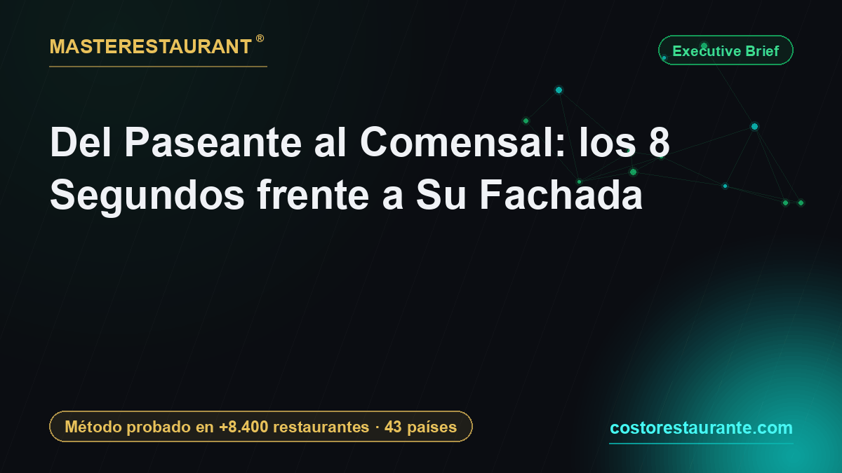Del Paseante al Comensal: los 8 Segundos frente a Su Fachada — Masterestaurant