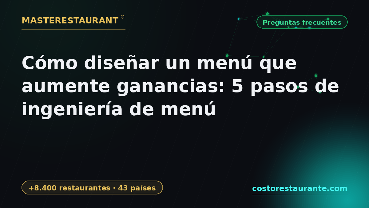 Cómo diseñar un menú que aumente ganancias: 5 pasos de ingeniería de menú — Masterestaurant