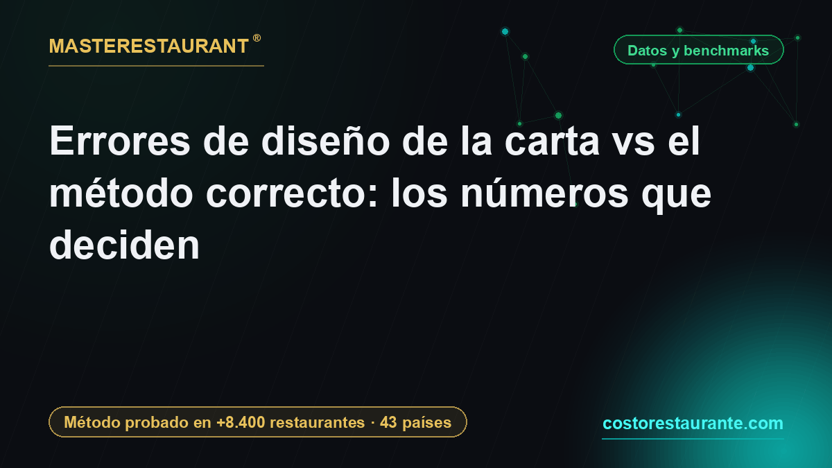 Errores de diseño de la carta vs el método correcto: los números que deciden — Masterestaurant