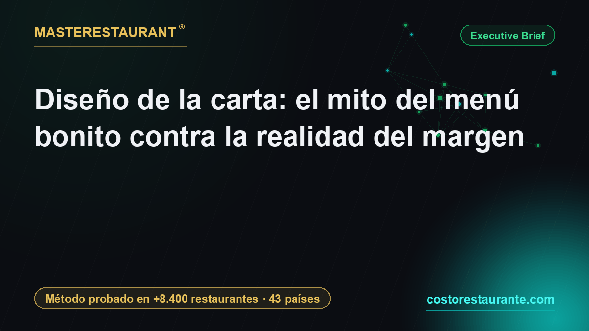 Diseño de la carta: el mito del menú bonito contra la realidad del margen — Masterestaurant