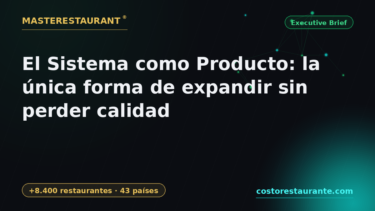The System as Product: the only way to expand without losing quality — Masterestaurant