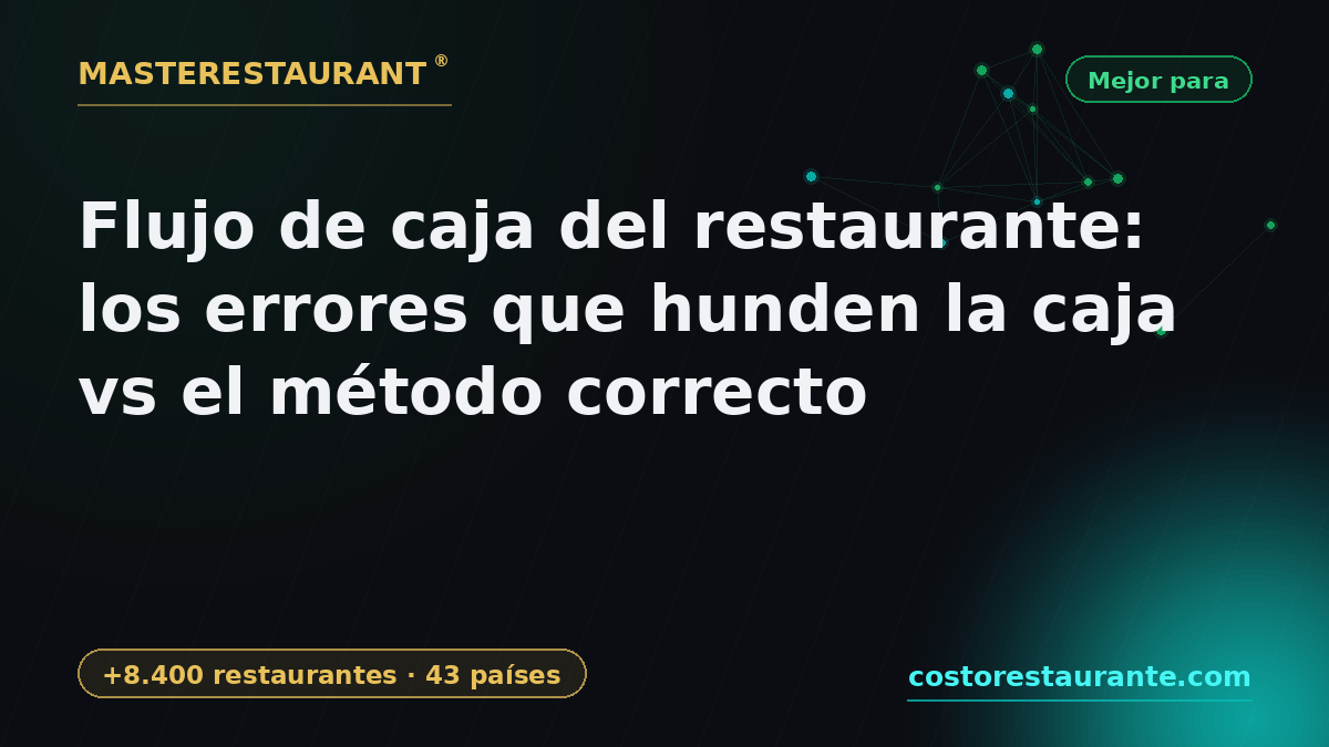 Restaurant cash flow: mistakes that drain your cash vs the right method — Masterestaurant