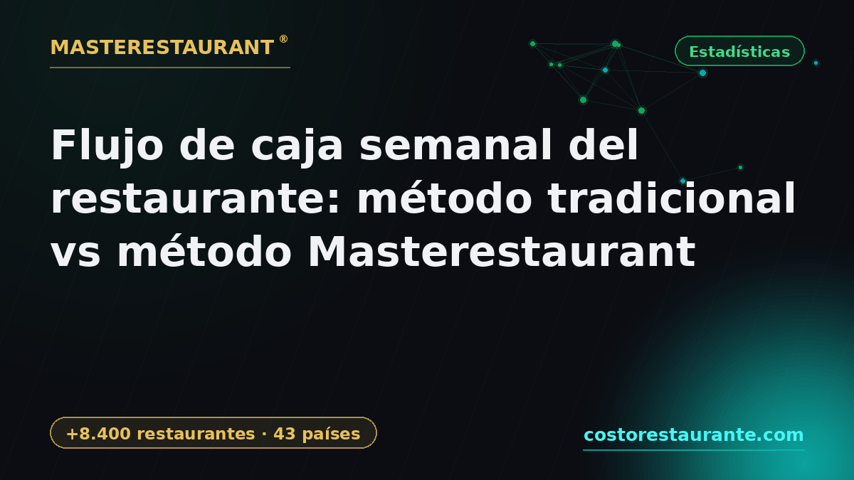 Weekly Restaurant Cash Flow: Traditional Method vs Masterestaurant Method — Masterestaurant