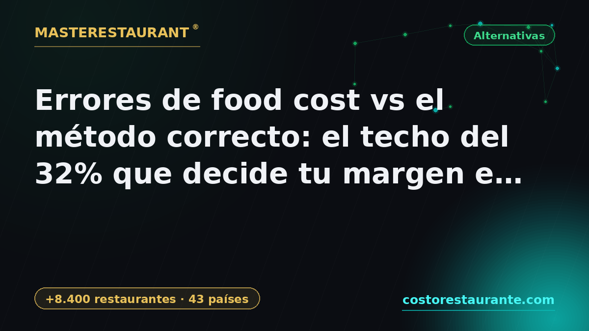 Food cost mistakes vs the right method: the 32% ceiling that decides your margin in 2026 — Masterestaurant