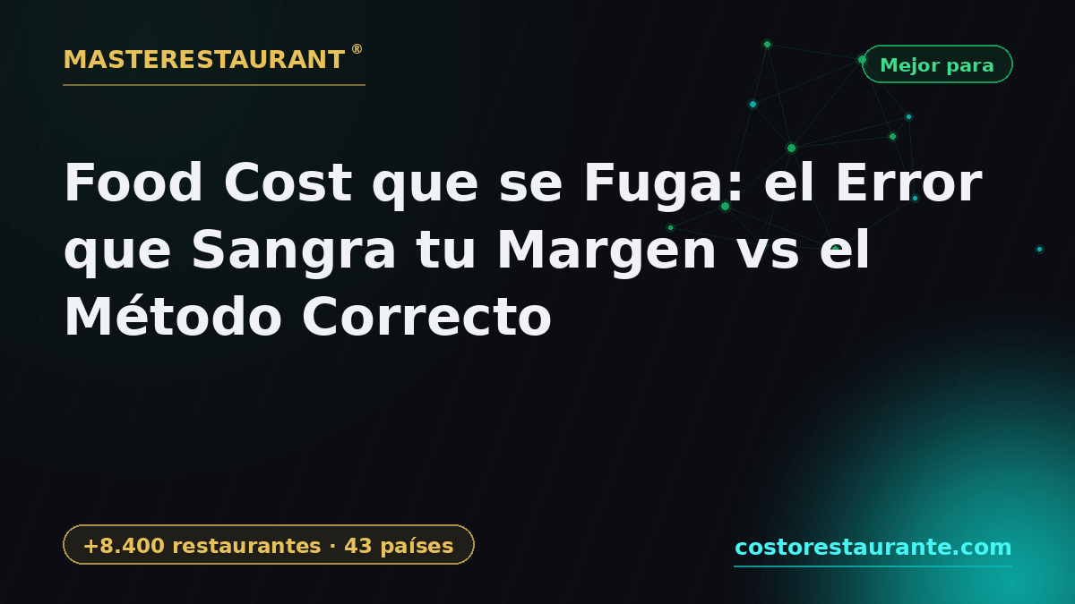 Food Cost Leakage: The Error Bleeding Your Margin vs the Right Method — Masterestaurant