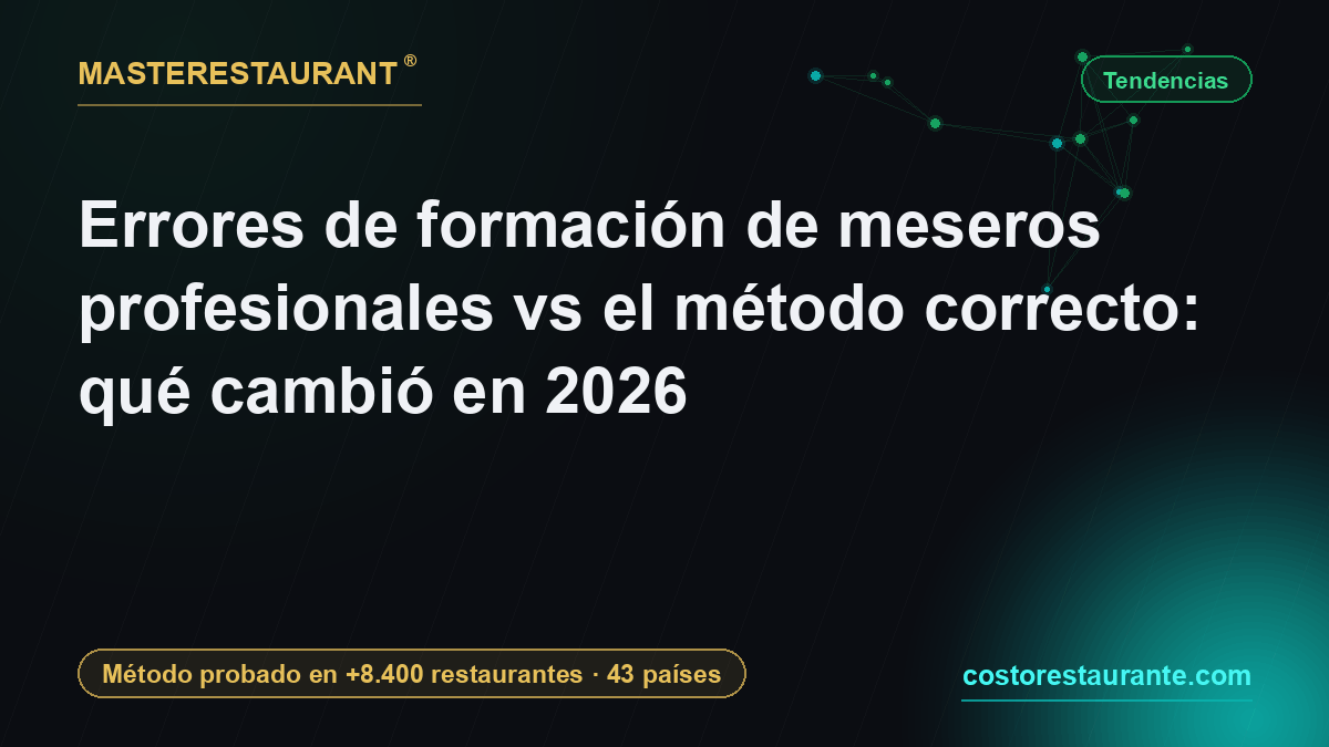 Professional server training mistakes vs the right method: what changed in 2026 — Masterestaurant