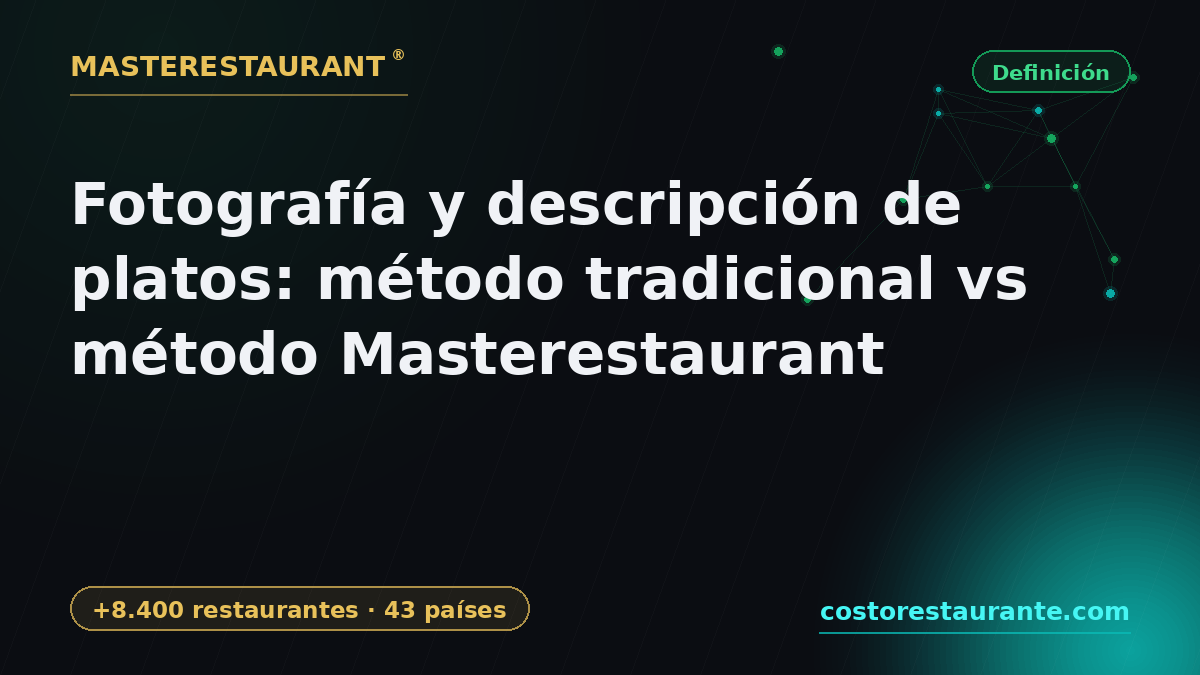 Dish Photography and Description: traditional method vs Masterestaurant method — Masterestaurant