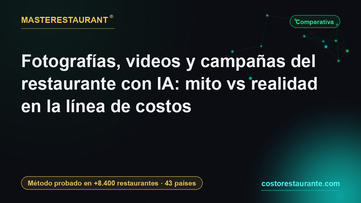 Fotografías, videos y campañas del restaurante con IA: mito vs realidad en la línea de costos — Masterestaurant