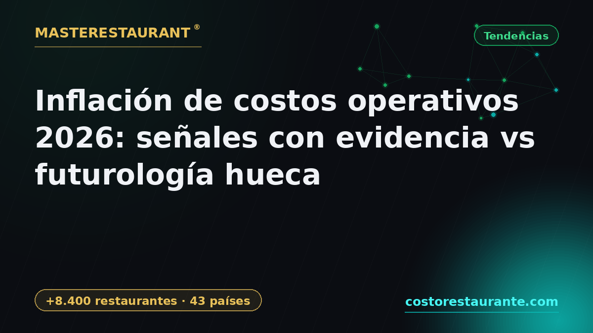 Operating cost inflation 2026: signals with evidence vs empty futurology — Masterestaurant