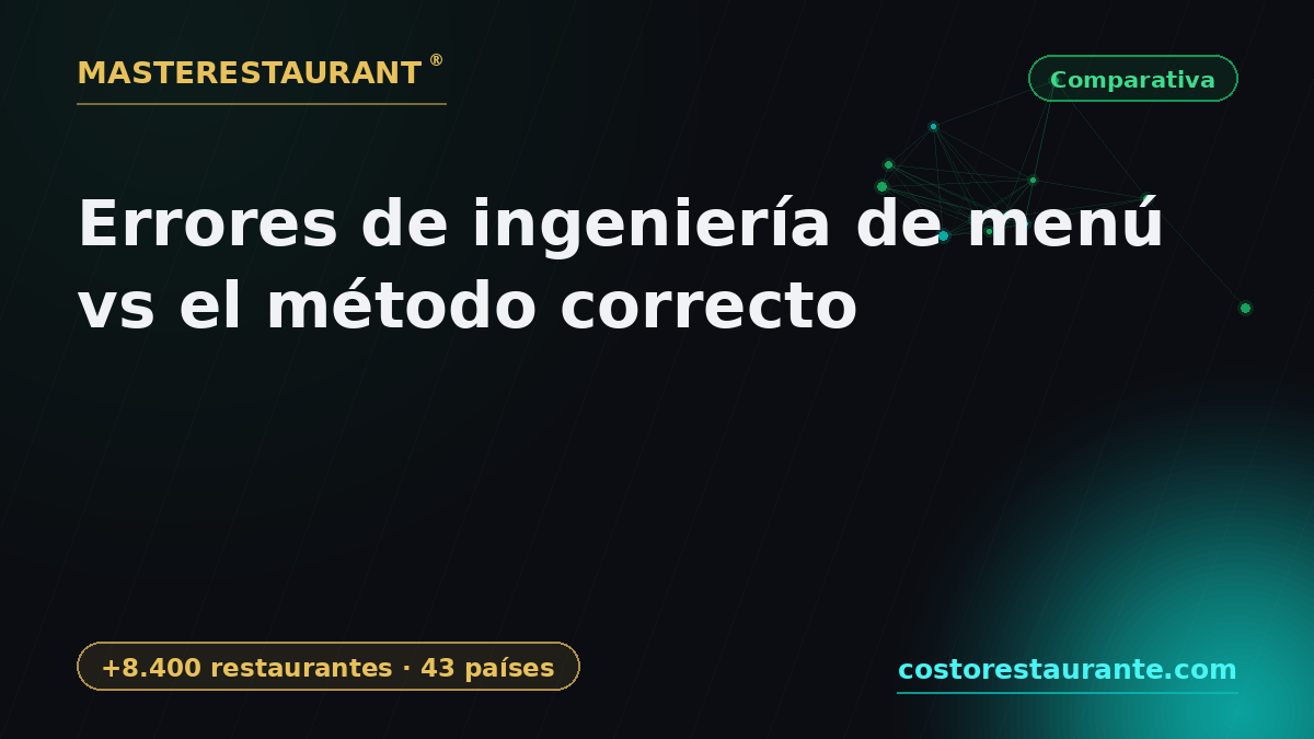 Mistakes in menu engineering vs the right method — Masterestaurant