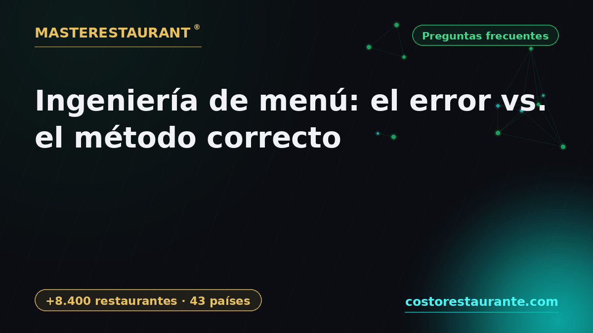 Menu Engineering: The Mistake vs. the Right Method — Masterestaurant