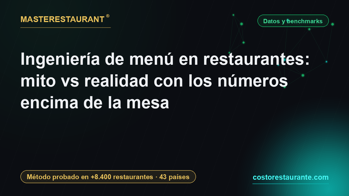 Ingeniería de menú en restaurantes: mito vs realidad con los números encima de la mesa — Masterestaurant