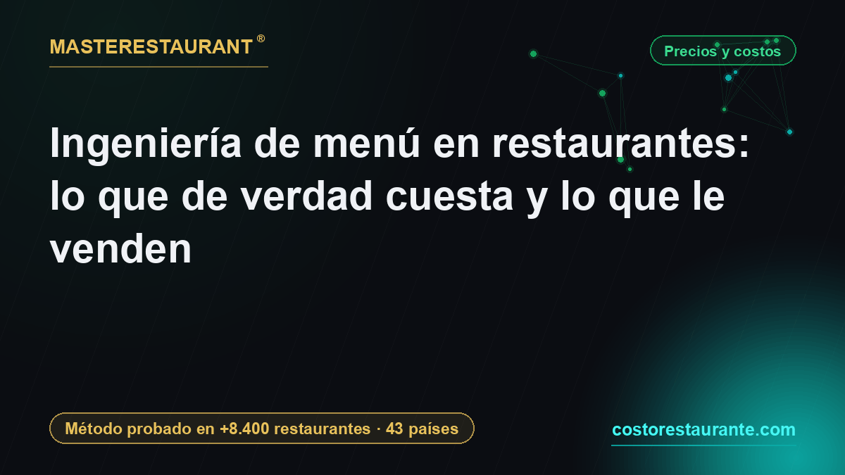 Menu engineering in restaurants: what it actually costs versus what you are sold — Masterestaurant