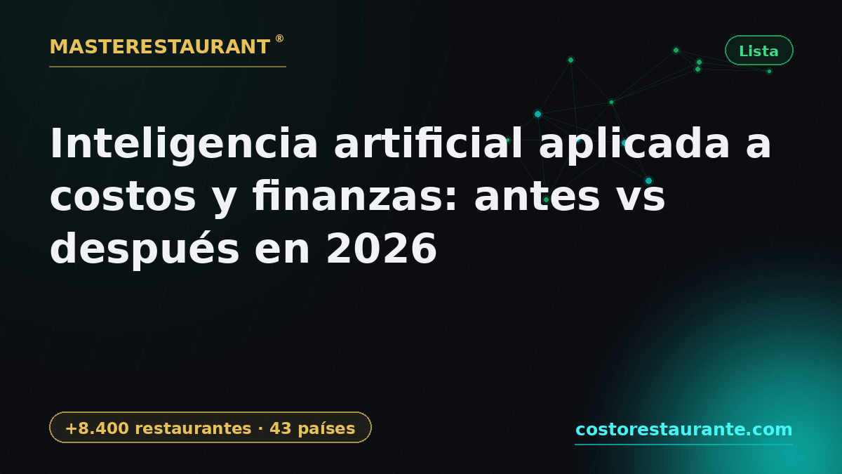 AI applied to costs and finance: before vs after in 2026 — Masterestaurant