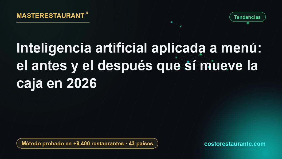 AI applied to menus: the before and after that actually moves cash in 2026 — Masterestaurant