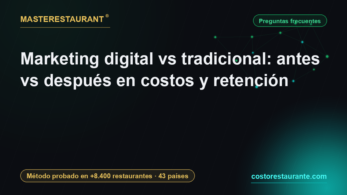 Marketing digital vs tradicional: antes vs después en costos y retención — Masterestaurant