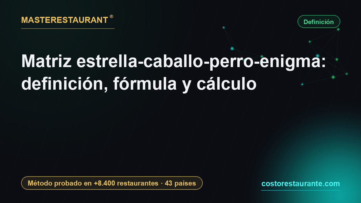 Matriz estrella-caballo-perro-enigma: definición, fórmula y cálculo — Masterestaurant