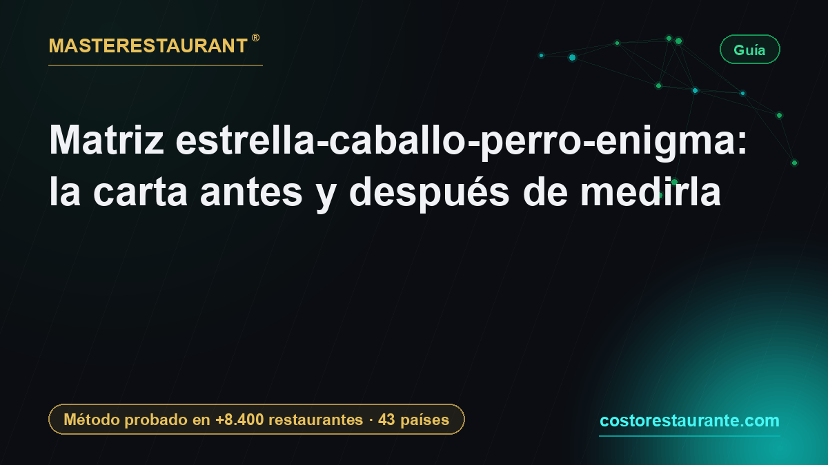 Star-plowhorse-dog-puzzle matrix: the menu before and after you measure it — Masterestaurant