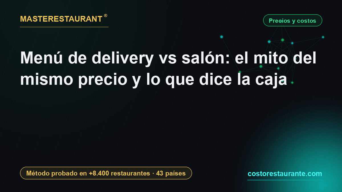 Delivery vs dine-in menu: the same price myth and what the till says — Masterestaurant