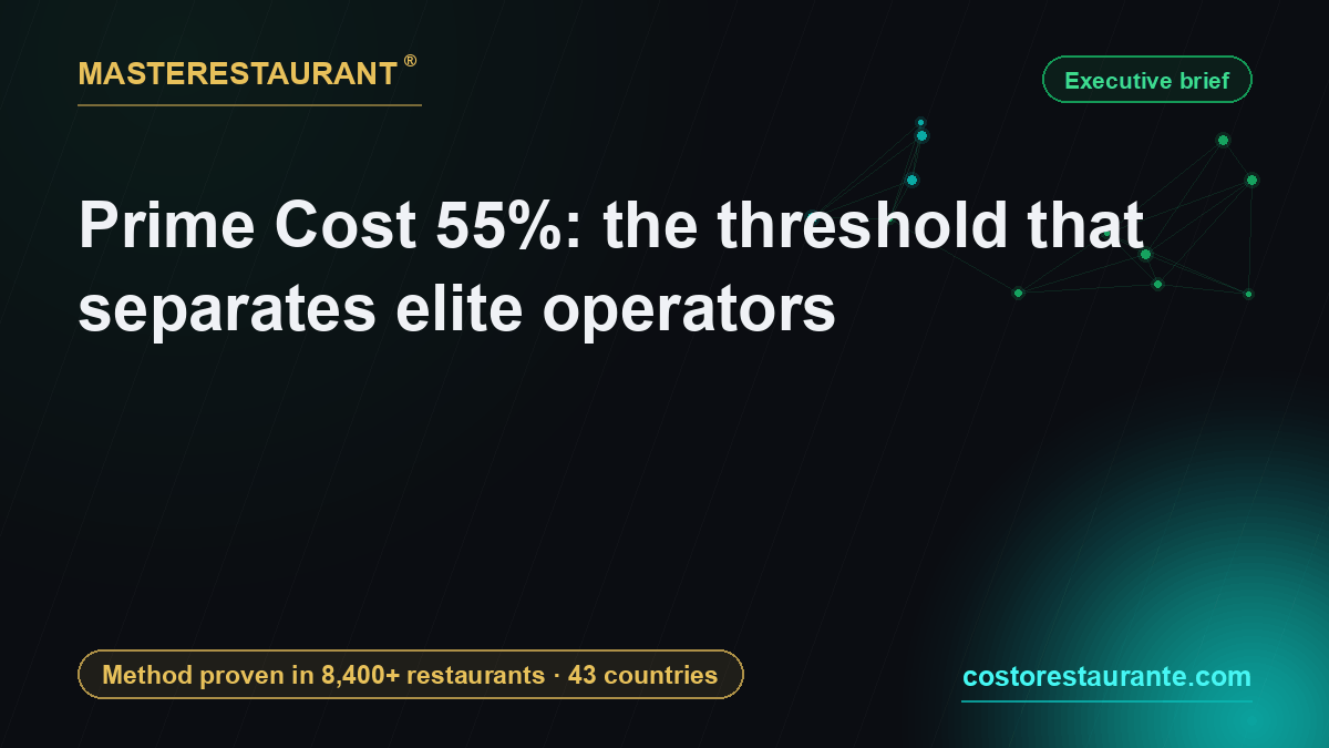 Prime Cost 55%: the threshold that separates elite operators — Masterestaurant
