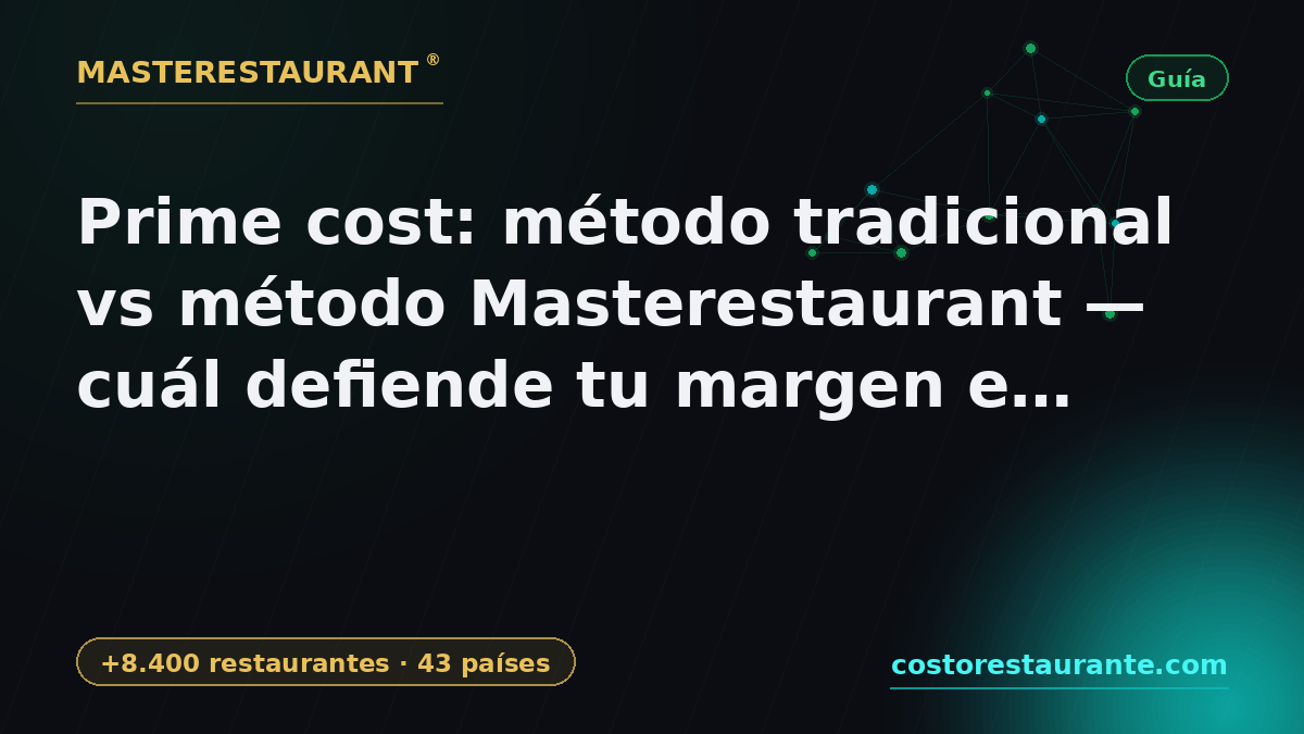 Prime cost: traditional method vs Masterestaurant method — which defends your margin in 2026 — Masterestaurant