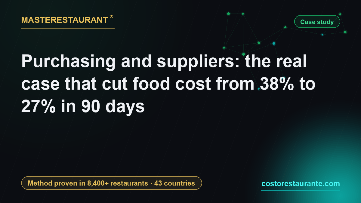 Purchasing and suppliers: the real case that cut food cost from 38% to 27% in 90 days — Masterestaurant