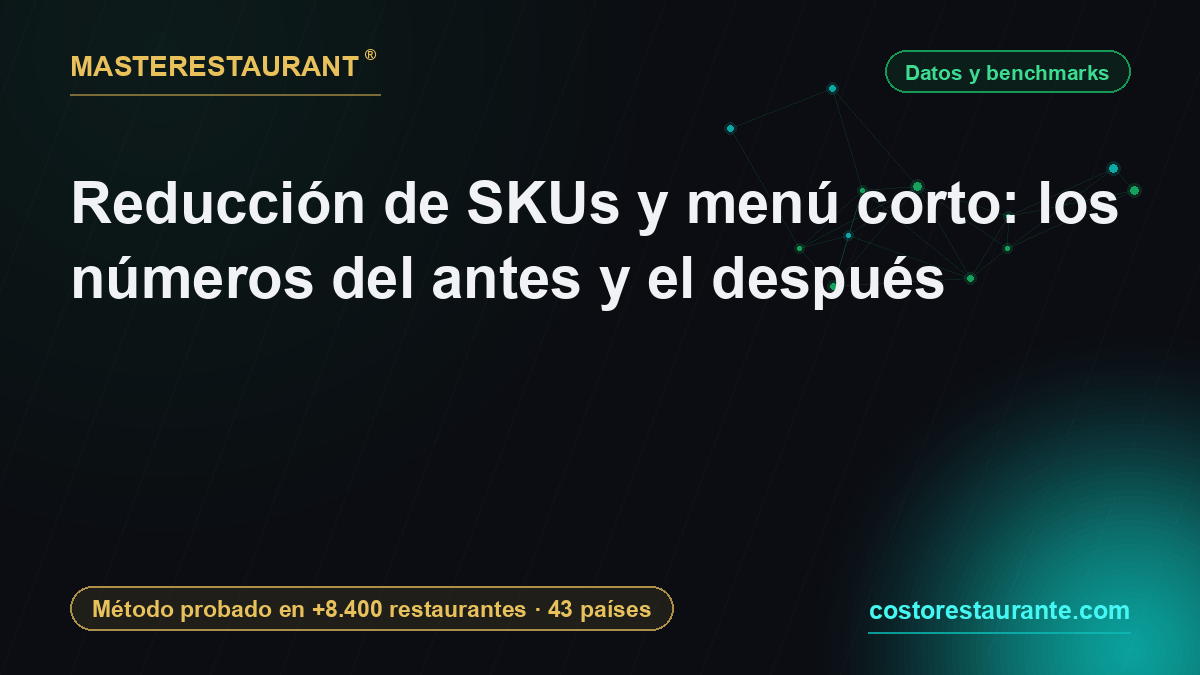 Reducción de SKUs y menú corto: los números del antes y el después — Masterestaurant