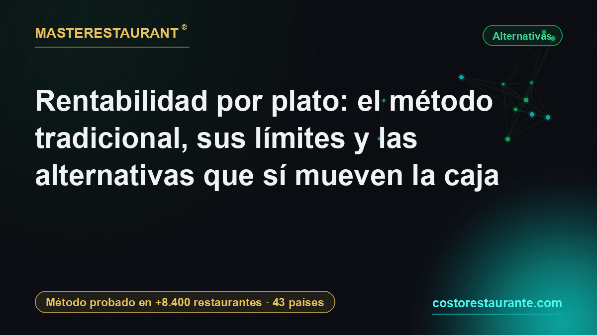 Rentabilidad por plato: el método tradicional, sus límites y las alternativas que sí mueven la caja — Masterestaurant