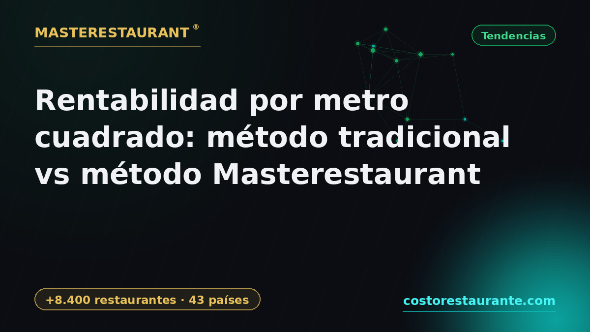 Revenue per Square Foot: traditional method vs Masterestaurant method — Masterestaurant