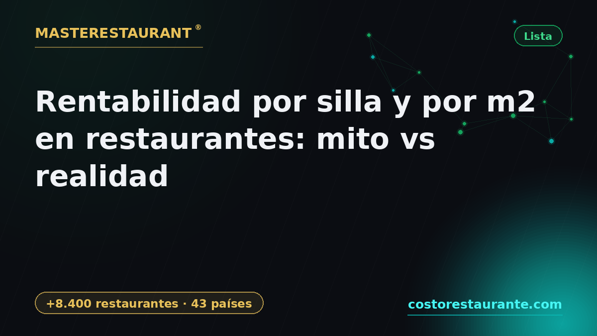 Profitability per seat and per m2 in restaurants: myth vs reality — Masterestaurant