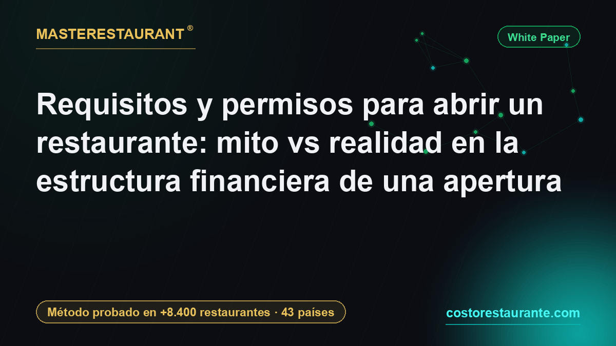 Requisitos y permisos para abrir un restaurante: mito vs realidad en la estructura financiera de una apertura — Masterestaurant