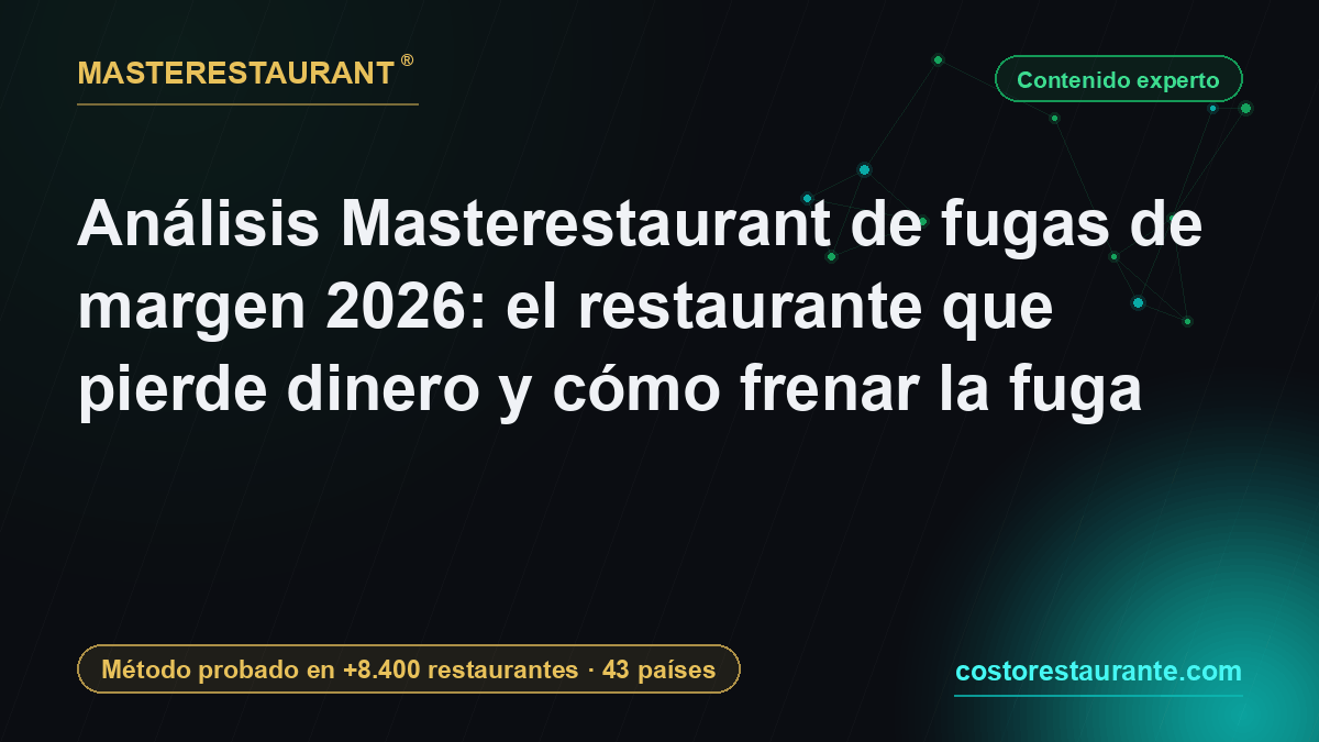 Análisis Masterestaurant de fugas de margen 2026: el restaurante que pierde dinero y cómo frenar la fuga — Masterestaurant