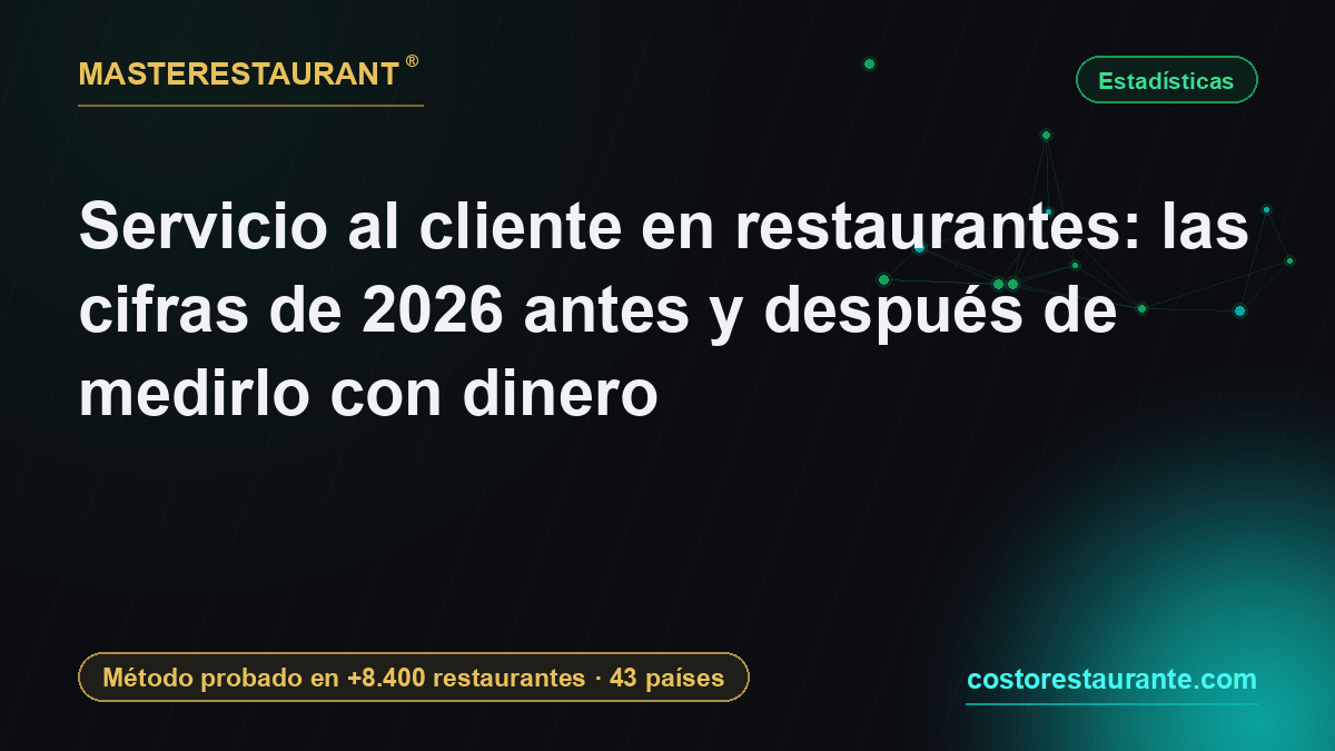 Restaurant customer service: the 2026 numbers before and after you price them — Masterestaurant