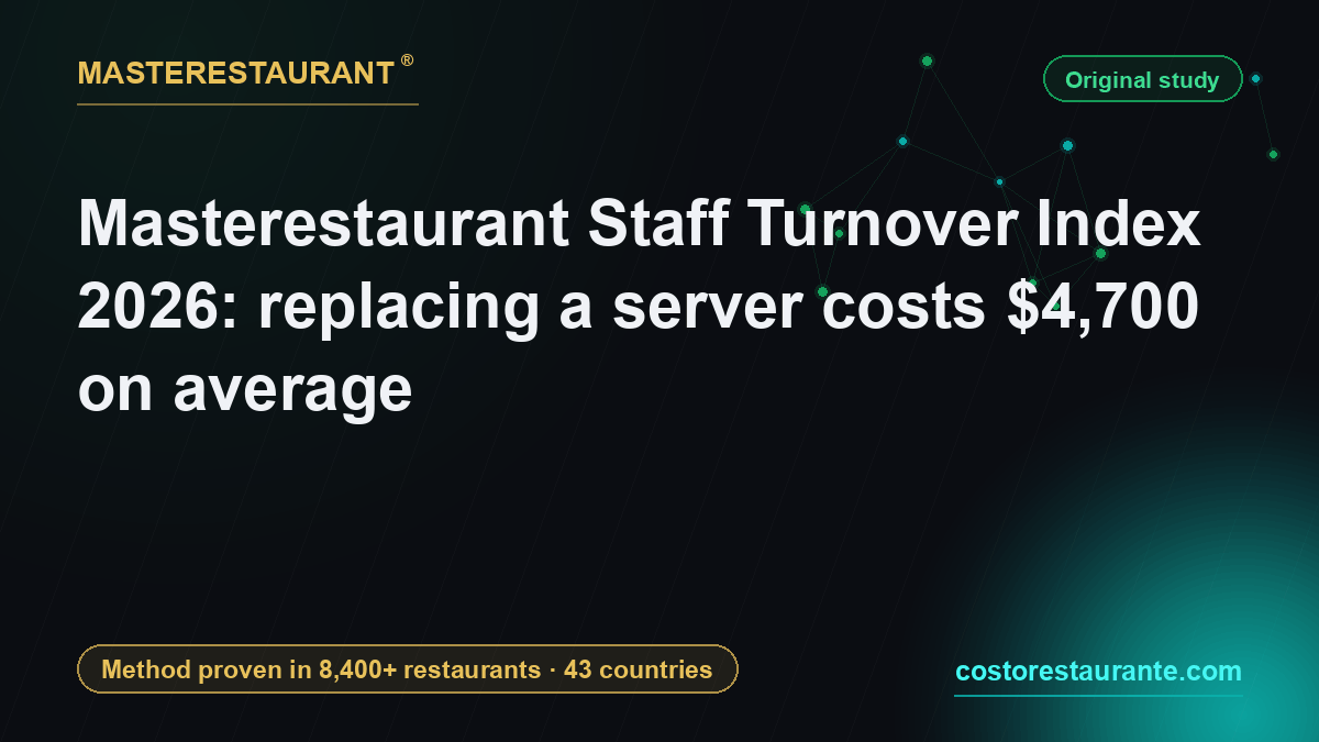 Masterestaurant Staff Turnover Index 2026: replacing a server costs $4,700 on average — Masterestaurant